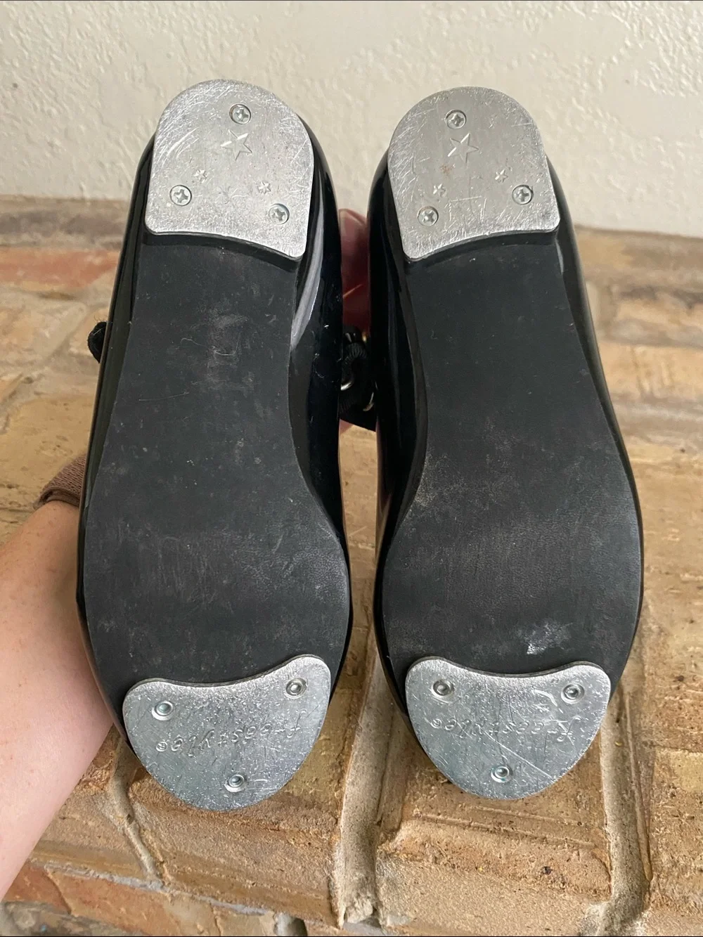 Freestyle Black Patent Mary Jane Tap Dance Shoes for Girls